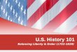 U.S. History 101 Balancing Liberty & Order (1753-1820)