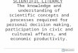 SCIENTIFIC LITERACY The knowledge and understanding of scientific concepts and processes required for personal decision making, participation in civic