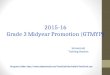 2015-16 Grade 3 Midyear Promotion (GTMYP) Screencast Training Session Program Guide: 