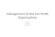Management of Not-For-Profit Organizations 472.31 Week 2 Fall 2014