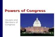 Powers of Congress Houses and Members of Congress