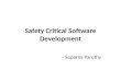 Safety Critical Software Development - Suparna Paruthy