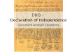DBQ – Declaration of Independence Document Analysis Questions