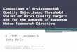 Comparison of Environmental Quality Objectives, Threshold Values or Water Quality Targets set for the Demands of European Water Framework Directive Ulrich