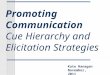 Promoting Communication Cue Hierarchy and Elicitation Strategies Kate Hanagan November, 2011