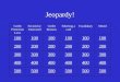 Jeopardy! Credit Protection Laws Secured or Unsecured Credit Bureaus Selecting a card VocabularyMixed 100 200 300 400 500