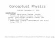 Conceptual Physics  THURSDAY September 9 th, 2010 LESSON GOALS: Present “Work-Energy Theorem”