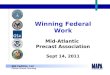 SJN FedWin, LLC Federal Contract Consulting Winning Federal Work. Mid-Atlantic Precast Association Sept 14, 2011