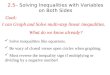 Goal: I can Graph and Solve multi-step linear inequalities. What do we know already? 2.5â€“ Solving Inequalities with Variables on Both Sides Solve inequalities
