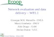 Network evaluation and data delivery – WP2.1 Giuseppe M.R. Manzella - ENEA Marco Gambetta – INGV Aldo Drago – UoM Declan Dunne - UCC Annual Meeting – Athens