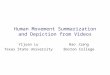Human Movement Summarization and Depiction from Videos Hao Jiang Boston College Yijuan Lu Texas State University