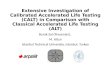 Extensive Investigation of Calibrated Accelerated Life Testing (CALT) in Comparison with Classical Accelerated Life Testing (ALT) Burak Sal (Presenter),