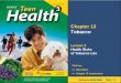 Chapter 13 Tobacco Lesson 2 Health Risks of Tobacco Use Next >> Click for: >> Main Menu >> Chapter 13 Assessment Teacher’s notes are available in the notes
