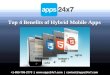 +1-855-796-2773 |  | contact@apps24x7.com Top 4 Benefits of Hybrid Mobile Apps
