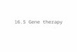 16.5 Gene therapy 10.1 Coordination.. Learning outcomes By the end of this lesson I will know – The use of gene therapy is to supplement defective genes