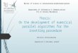 Thesis: On the development of numerical parallel algorithms for the insetting procedure Master of Science in Communication & Information Systems Department