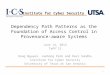 Dependency Path Patterns as the Foundation of Access Control in Provenance-aware Systems June 14, 2012 TaPP’12 Dang Nguyen, Jaehong Park and Ravi Sandhu