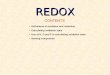 REDOX CONTENTS Definitions of oxidation and reduction Calculating oxidation state Use of H, O and F in calculating oxidation state Naming compounds