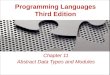 Programming Languages Third Edition Chapter 11 Abstract Data Types and Modules