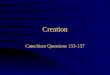 Creation Catechism Questions 153-157. What does the Bible tell us about God’s creation of the world?