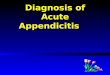 Diagnosis of Acute Appendicitis. Objectives  To review the pathophysiology and clinical presentation of acute appendicitis  To understand which patient