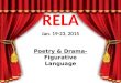 Poetry & Drama- Figurative Language RELA Jan. 19-23, 2015