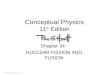 © 2010 Pearson Education, Inc. Conceptual Physics 11 th Edition Chapter 34: NUCLEAR FISSION AND FUSION