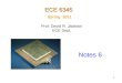 1 Spring 2011 Notes 6 ECE 6345 Prof. David R. Jackson ECE Dept