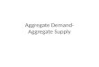 Aggregate Demand- Aggregate Supply. M*M* MdMd M r AE Y Y P MsMs Y=AE AD AS P* Y* r* Y** r** P** r*** M** Y Y Overall: Increase M S from M* to M** Decrease
