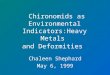 Chironomids as Environmental Indicators:Heavy Metals and Deformities Chaleen Shephard May 6, 1999