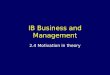 IB Business and Management 2.4 Motivation in theory