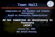 1 AMS Commission on the Weather and Climate Enterprise Board on Enterprise Communication Ad Hoc Committee on Uncertainty in Forecasts (ACUF) January 23,
