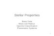 1 Stellar Properties Basic Data Mass and Radius Spectral Classification Photometric Systems