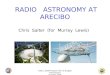 NAIC’s 2009 Program Plan & Budget Presentation October 2008 RADIO ASTRONOMY AT ARECIBO Chris Salter (for Murray Lewis)