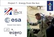 Tim Peake is an ESA/UK astonaut Project 7 – Energy from the Sun
