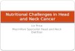 Liz Price Macmillan Specialist Head and Neck Dietitian Nutritional Challenges in Head and Neck Cancer