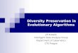 Diversity Preservation in Evolutionary Algorithms Jiří Kubalík Intelligent Data Analysis Group Department of Cybernetics CTU Prague