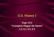 U.S. History I Topic 10.3 “Corruption Plagues the Nation” 2.5, 9.1, 9.3, 9.4