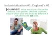 Industrialization #1: England’s #1 not Journal: What would your life be like without a cell phone? Describe 3 specific ways in which your life would be