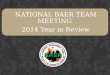 NATIONAL BAER TEAM MEETING 2014 Year in Review. New (Current) Model Rostered Team Members Team Leaders ordered Team Leaders size up the situation and
