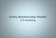 Entity Relationship Model: E-R Modeling 1 Database Design