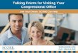 Talking Points for Visiting Your Congressional Office Live Your Dream. SCORE Can Help