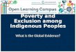 Poverty and Exclusion among Indigenous Peoples What is the Global Evidence?