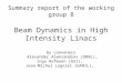 Summary report of the working group B Beam Dynamics in High Intensity Linacs by conveners Alexander Aleksandrov (ORNL), Ingo Hofmann (GSI), Jean-Michel