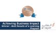 Achieving Business Impact Winner - Best Results of a Learning Program