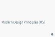 Modern Design Principles (MS). Hubs & spoke navigation pattern Hierarchical pattern Best for large collections of related content Content is separated