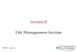 NAS101, Page 8 - 1 Section 8 File Management Section