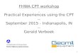 FHWA CPT workshop Practical Experiences using the CPT -- September 2015 - Indianapolis, IN -- Gerald Verbeek 1
