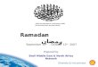 Diversity & Inclusivness Ramadan رمضان Arabic text translates as: In the Name of Allâh, the Most Beneficent, the Most Merciful September 13 th – October