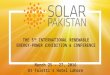 THE 5 TH INTERNATIONAL RENEWABLE ENERGY-POWER EXHIBITION & CONFERENCE March 25 - 27, 2016 At Faletti’s Hotel Lahore